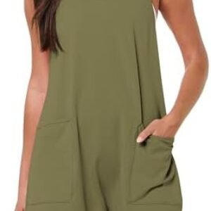 ANRABESS Womens Rompers Summer Casual Loose Sleeveless...