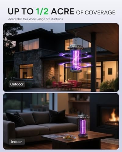 Buzbug LED Bug Zapper Indoor Outdoor, 10 Years Lifespan, 6.5ft Power Cord, IPX4 Waterproof, High-Voltage, Mosquito Zapper, Fly Trap Mosquito Trap, Fly Killer Fly Zapper - Image 13