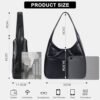 10% + 50% Promo Code: Tote Bag for Women - Vegan Leather Tote Bag Hobo Bags Shoulder Bag Gifts Birthday Gifts for Women Girlfriend Gifts Teacher Gifts Bridesmaid Gifts Mom Gifts Friend Gifts (Black) - Image 2