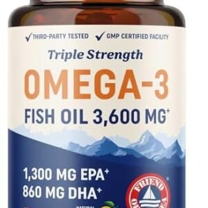 Triple Strength DHA Omega 3 Fish Oil 3600 mg | Over...