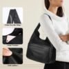 10% + 50% Promo Code: Tote Bag for Women - Vegan Leather Tote Bag Hobo Bags Shoulder Bag Gifts Birthday Gifts for Women Girlfriend Gifts Teacher Gifts Bridesmaid Gifts Mom Gifts Friend Gifts (Black) - Image 5