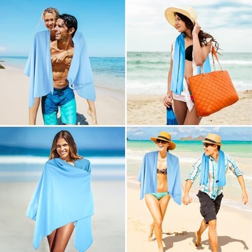 50% Off till 6/30: Yaozoon Beach Towel XL Size Microfiber Quick Dry Swimming Pool Camping Travel Body Towels (Blue, 1 Pack XL) - Image 6