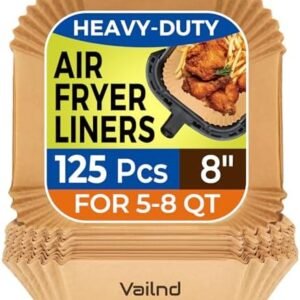 Air Fryer Paper Liners, 125Pcs Parchment Paper, Air...
