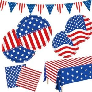 4th of July American Flag Patriotic Party Supplies,...