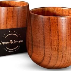 Wooden Bourbon Drinking Glass, Bourbon Gifts for Men...