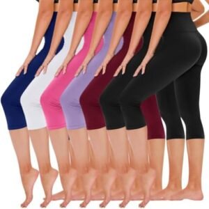TNNZEET 7 Pack Capri Leggings for Women – High...