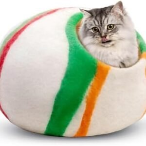 48% OFF: Woolygon Premium Felt Cat Cave Bed – Wool...