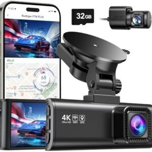 REDTIGER Dash Cam Front Rear, 4K/2.5K Full HD Dash...