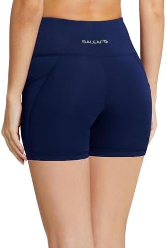 10% OFF | baleaf Biker Shorts Women Yoga Gym Workout Spandex Running Volleyball Tummy Control Compression with Pockets 5" - Image 3