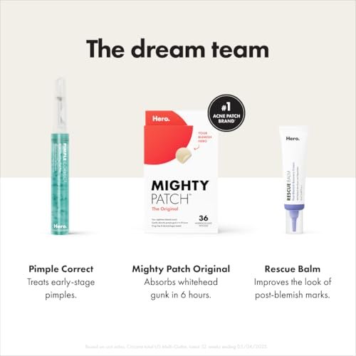 175,992 Reviews: Mighty Patch™ Original patch from Hero Cosmetics – The #1 Hydrocolloid Acne Pimple Patch for Shrinking Zits and Whiteheads in 1 use; Nighttime Spot Stickers for Face and Skin (36 Count) - Image 5