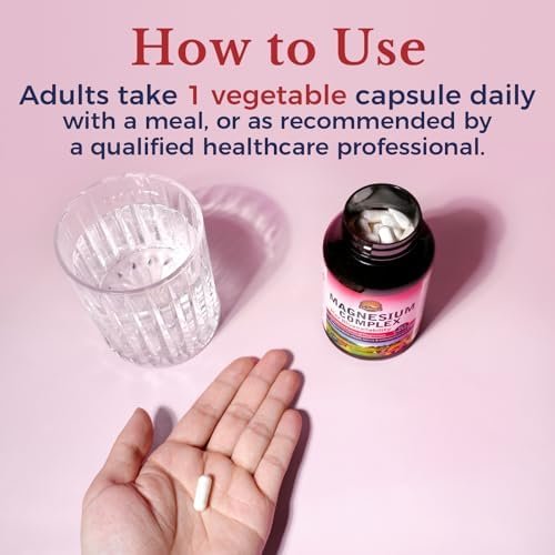 36% off: Vitalitown Magnesium Complex Supplement 500mg - Maximized Absorption Chelated Magnesium Glycinate, Malate, Taurate & Citrate - Vegan Non-GMO 120 Capsules for Sleep, Energy & Heart - Image 7