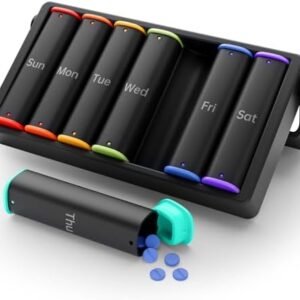 Weekly Pill Organizer 2 Times a Day, KOVIUU Large Travel...