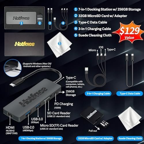 HP Stream 14" HD BrightView Laptop, Intel Celeron N4120, 16GB RAM, 416GB Storage (128GB eMMC + 288GB Docking Station Set), Intel UHD Graphics, 720p Camera, Wi-Fi, 1 Year Office 365, Win 11 S, Gold - Image 2