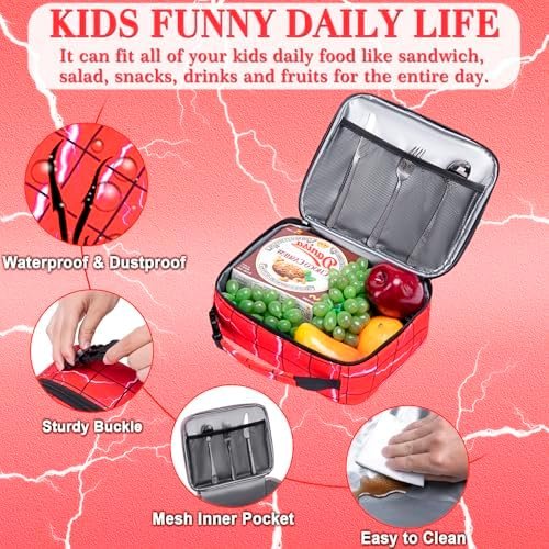 15% OFF | Boys Lunch Box for Kids Toddler Insulated Lunch Bag for 3 4 5 6 7 8 9 10 11 12 Kids For Back to School Reusable Freezable Small Cooler Bag Snack Bag for Elementary Kindergarten Primary School - Image 5