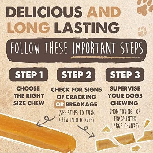 15% OFF: Mighty Paw Yak Cheese Dog Chews – All-Natural Long Lasting Hard Chew for Aggressive Chewers – High Protein, Odor-Free Dog Treat – 3 Ingredient Natural Yak Chews for Large Dogs – (4 Pack) - Image 4