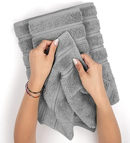30% & Reviewed by 70K | American Soft Linen Luxury 6 Piece Towel Set, 2 Bath Towels 2 Hand Towel 2 Washcloths, 600 GSM 100% Cotton Turkish Towels - Image 5