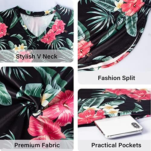 60% OFF 12,700 Reviews : Arolina Women's Summer Maxi Dress Short Sleeve V Neck Casual Loose Long Beach Split Dresses with Pockets - Image 5