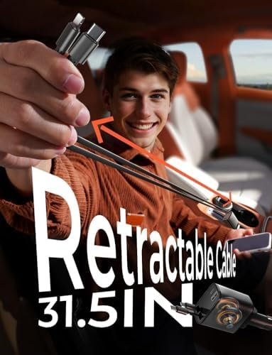 39% Off | LISEN Retractable Car Charger, 69W USB C Car Accessories Adapter - Image 3