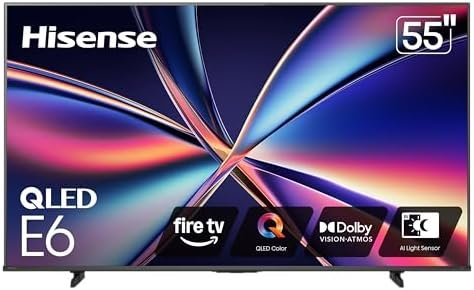 33% Off | Hisense 55" E6 Cinema Series QLED 4K UHD Smart Fire TV