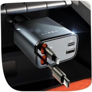 39% Off | LISEN Retractable Car Charger, 69W USB C...