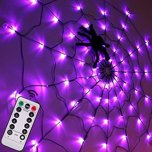50% Off | Halloween Decorations Spider Web Lights