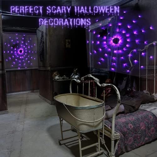 50% Off | Halloween Decorations Spider Web Lights - Image 2