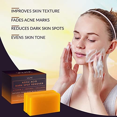 25% Off | VALITIC Kojic Acid Dark Spot Remover Soap Bars with Vitamin C, Retinol, Collagen, Turmeric - Image 5