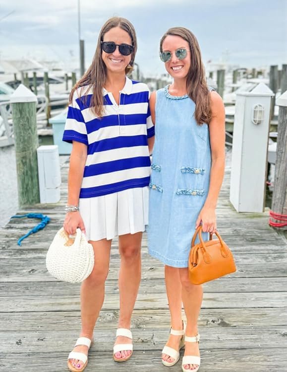 20% Off | ZESICA 2025 Women's Casual Short Sleeve Tunic Shirt Dress - Image 5