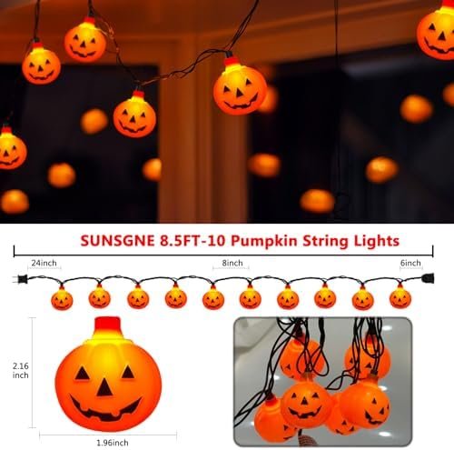 50% Off | SUNSGNE Halloween Pumpkin String Lights - Image 2