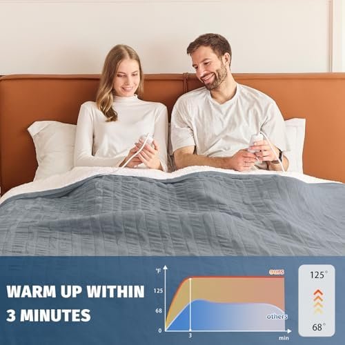 27% Off | Heated Electric Blanket Queen Size - 84" x 90" Heating Blanket with Dual Control - Image 6