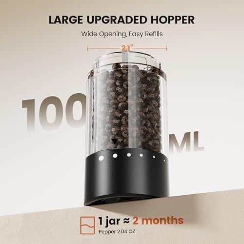 39% Off | Electric Salt and Pepper Grinder Set - Rechargeable Automatic Salt and Pepper Shakers - Image 4