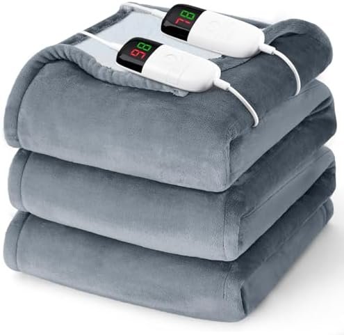 27% Off | Heated Electric Blanket Queen Size - 84" x 90" Heating Blanket with Dual Control