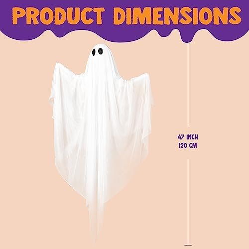 70% Off | JOYIN Halloween Hanging Light up Ghost with Spooky Warm White LED Light - Image 2