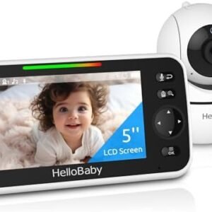 49% Off | HelloBaby No WiFi Baby Monitor 5″ Screen...