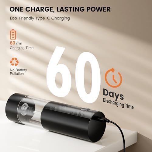 39% Off | Electric Salt and Pepper Grinder Set - Rechargeable Automatic Salt and Pepper Shakers - Image 2