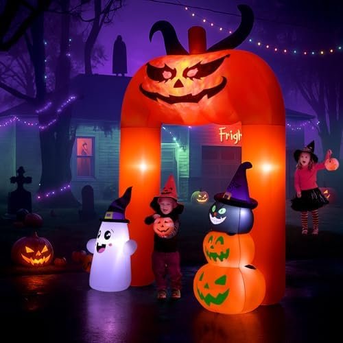 37% Off | 11FT Halloween Inflatable, Giant Halloween Inflatables Archway, Inflatables Blow Up Scary Pumpkin - Image 3