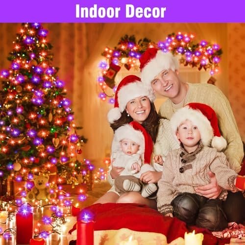 60% Off | Nisocy 66FT LED String Lights Outdoor Waterproof – Purple Orange Fairy Lights with Plug - Image 5