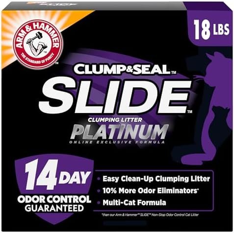 5% Off | ARM & HAMMER Clump & Seal SLIDE Platinum Multi-Cat Clumping Cat Litter
