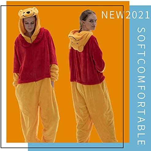 10% Off | COSUSKET Fitted Unisex Adult Bear Onesie Pajamas, Halloween Flannel Women's Cosplay Animal One Piece Costume - Image 3