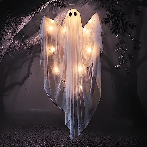 70% Off | JOYIN Halloween Hanging Light up Ghost with Spooky Warm White LED Light - Image 7
