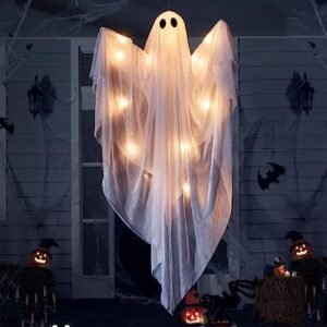 70% Off | JOYIN Halloween Hanging Light up Ghost with...