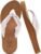 | KuaiLu Flip Flops Women Arch Support Yoga Mat Comfortable Summer Beach Walking Thong Cushion Sandals Slip on Outfits Travel Essentials Orthotic Slides Indoor Outdoor Slippers Shoes White Khaki Size 8 | Flip-Flops