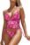 Save 50% on select products ZAFUL Women’s Halter Tankini Swimsuits Cute V Neck Tummy Control Bathing Suit High Cut Tie Side Thong Tankini Set Swimwear