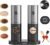 Extra Promo Code: 48% valid till 6/17   CAISIMIKI Electric Salt and Pepper Grinder Set, Battery Operated Automatic Salt and Pepper Mill, Adjustable Coarseness, Grinder Shakers with LED Light, Include Brush and Spoon, One Hand Home & Kitchen