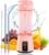 25% + Extra 50% code till 6/15 13.5oz Portable Blender for Smoothies, Shakes, and Juices – USB Rechargeable Mini Blender Cup With Protection Design for Home, Office, Outdoors – Multi-purpose Pink A4221