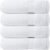 Extra 10% off till 7/12 Infinitee Xclusives Premium White Bath Towels for Bathroom Set of 4 (27×54 Inches), 100% Soft Ring-Spun Cotton Bathroom Towels (Brilliant White, Bath Towels)