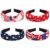 Budsmile 4PCS American Flag Headbands for Women Girls Independence Day 4th of July Red White Blue Patriotic USA Bow Knotted Wide Headband Yoga Hair Band Hair Hoops