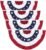 3 x 6 Ft American Pleated Fan Flag, USA Patriotic Half Fan Bunting Flag, 4th of July Decorations Flags (Set of 4)