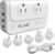 ALLWEI Power Voltage Converter 220V to 110V Step Down Travel Voltage Converter for Hair Straightener/Curling Iron, Universal Power Plug Adapter UK, US, AU, EU, IT, India (White)