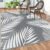 GENIMO Outdoor Rug 5′ x 8′ Waterproof for Patios Clearance, Reversible Plastic Straw Camping Carpet, Large Area Rugs Mats for RV, Picnic, Backyard, Deck, Balcony, Porch, Beach, Grey & White